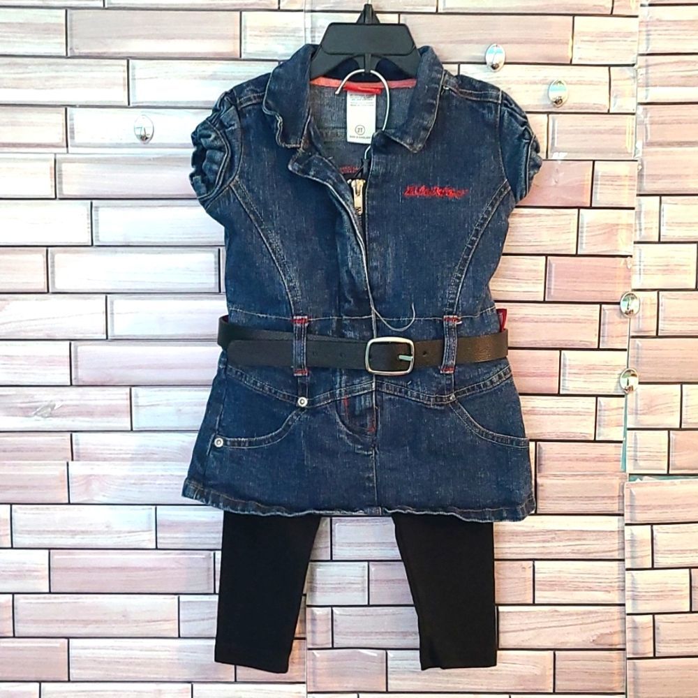 3 PCS Duo. 2T Dickies little matching set with Nwot Strech pants by bcb Girls.